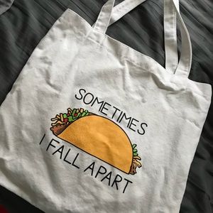 White Taco tote bag